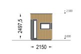 Domek ogrodowy drewniany PREMIUM L (34 mm + elewacja), 2x2 m, 4 m² specification 2