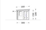 Domek ogrodowy drewniany KATERINA (28 mm), 5x3 m, 7,5 m² - z tarasem 7,5 m² specification 3