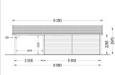 Garaż drewniany dwustanowiskowy MULTI (44 mm) 6x6 m, z wiatą 3x6 m specification 4