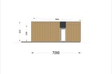 Dom drewniany letniskowy KAYA 2 (44 mm + elewacja, z izolacją), 64 m² specification 5