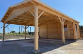 Wiata garażowa drewniana CLASSIC z pomieszczeniem gospodarczym, 7,7x6 m customer 2
