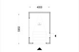 Garaż drewniany SILVIA F (34 mm + elewacja), 4x6 m, 24 m² specification 1