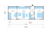 Dom drewniany letniskowy BELLA 1 (44 mm + elewacja), 46 m² specification 1
