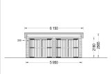 Garaż drewniany dwustanowiskowy MODERN (44 mm), 6x5 m, 30 m² specification 2