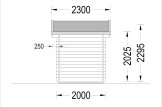 Sauna ogrodowa zewnętrzna ELDA (44 mm), 2x2 m, 4 m² specification 4