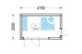 Domek ogrodowy drewniany PREMIUM (34 mm + elewacja, z izolacją), 4,1 x 2,4 m, 10 m² specification 1