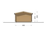 Domek ogrodowy drewniany OSLO (44 mm), 5x4 m, 20 m² specification 5