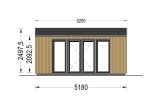 Domek ogrodowy drewniany EMMY (34 mm + elewacja), 5x4 m, 20 m² specification 2