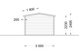 Domek letniskowy drewniany NORA (44 mm), 7x3,5 m, 24 m² specification 5