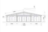 Dom drewniany całoroczny RIVIERA (44+44 mm, z izolacją), 100 m² - z tarasem 20 m² specification 2