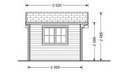 Domek ogrodowy drewniany BENINGTON (34 mm), 4,5 x 3 m, 13 m² specification 5