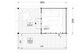 Domek ogrodowy drewniany LILI (34 mm), 6x3 m, 8 m² specification 1