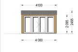 Domek ogrodowy drewniany TINA (34 mm + elewacja, z izolacją), 4x4 m, 12 m² specification 2