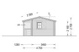 Domek letniskowy całoroczny NANTES (44+44 mm, z izolacją PLUS), 6 x 4,7 m, 24 m² - z tarasem 3,5 m² specification 3
