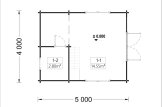 Domek letniskowy drewniany AVIGNON F (44 mm), 20 m² - z antresolą 16 m² specification 1