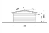 Domek ogrodowy drewniany MIA (44 mm), 5,5x5,5 m, 30 m² specification 5
