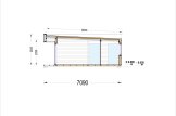 Dom drewniany letniskowy KAYA 3 (44 mm + elewacja, z izolacją), 70 m² specification 6