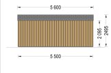 Domek ogrodowy drewniany TINA (34 mm + elewacja, z izolacją), 5,5 x 4 m, 16,5 m² specification 4