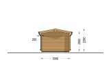 Domek ogrodowy drewniany PETER (34 mm), 3x3 m, 9 m² specification 4