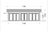 Domek letniskowy drewniany MARION (44+44 mm, z izolacją) 7,5 x 4 m, 30 m² specification 2