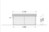 Garaż drewniany dwustanowiskowy MODERN (44 mm), 6x6 m, 36 m² specification 4