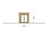 Sauna ogrodowa zewnętrzna OKO (34 mm + elewacja), 2.3x1.6 m, 2.7 m² specification 2