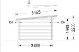 Domek ogrodowy drewniany MALTA (34 mm), 3x3 m, 9 m² specification 3