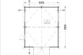 Garaż drewniany CLASSIC (44 mm), 5x6 m, 30 m² specification 1