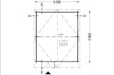 Domek ogrodowy drewniany WISSOUS (44 mm), 5x6 m, 30 m² specification 1