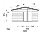 Domek letniskowy drewniany ANNA (44 mm) 20 m² - z tarasem 16 m² specification 4