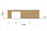 Garaż drewniany dwustanowiskowy SILVIA F (34 mm + elewacja) 6x6 m, z wiatą 4x6 m specification 4