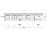 Dom drewniany całoroczny TOSCANA (44+44 mm, z izolacją), 53 m² - z tarasem 29 m² specification 4