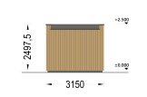 Domek ogrodowy drewniany PREMIUM L (44 mm + elewacja, z izolacją PLUS), 3x3 m, 9 m² specification 4