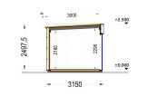Domek ogrodowy drewniany PREMIUM (44 mm + elewacja, z izolacją PLUS), 3x3 m, 9 m² specification 6
