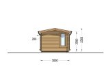 Domek ogrodowy drewniany POOLHOUSE (44 mm), 4x3 m, 12 m² specification 3