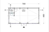 Domek letniskowy drewniany MARION (34 mm) 7,5 x 4 m, 30 m² specification 1