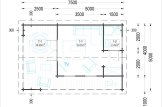 Domek letniskowy drewniany ANNA (44 mm) 20 m² - z tarasem 16 m² specification 1