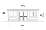 Domek ogrodowy drewniany OAK (44 mm), 6x3 m, 18 m² specification 2