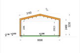 Domek letniskowy całoroczny MARINA Modern (44 mm + elewacja, z izolacją PLUS), 8x6 m, 48 m² specification 6