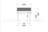 Wiata garażowa drewniana na 1 samochód CORA 3x5,9 m specification 3
