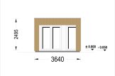 Sauna ogrodowa zewnętrzna DELLA (34 mm + elewacja), 3,6 x 2,1 m, 5,5 m², taras 5 m² specification 5