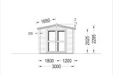 Sauna ogrodowa zewnętrzna ELDA (44 mm), 3x4 m, 12 m² specification 2
