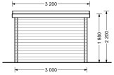 Domek ogrodowy drewniany MODERN (28 mm), 3x2 m, 6 m² specification 4