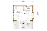 Domek letniskowy drewniany SARA (34 mm + elewacja, z izolacją) z antresolą, 20 m² specification 1