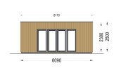 Domek ogrodowy drewniany PREMIUM (44 mm + elewacja, z izolacją PLUS), 6x3 m, 18 m² specification 2