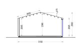 Domek ogrodowy drewniany PIA (34 mm + elewacja), 5x5 m, 25 m² specification 6
