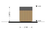 Domek ogrodowy drewniany TONIA (34 mm + elewacja, z izolacją), 3x2 m, 6 m² specification 3