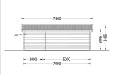 Domek ogrodowy drewniany LEA (44 mm) z pomieszczeniem gospodarczym, 7x4 m, 28 m² specification 4