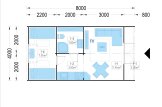Domek letniskowy drewniany BRETA z sypialnią na dwa łóżka (44 mm), 4x8 m, 32 m² specification 1