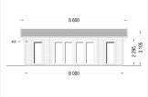 Domek letniskowy drewniany MILA (44 mm), 8x7 m, 56 m² specification 2